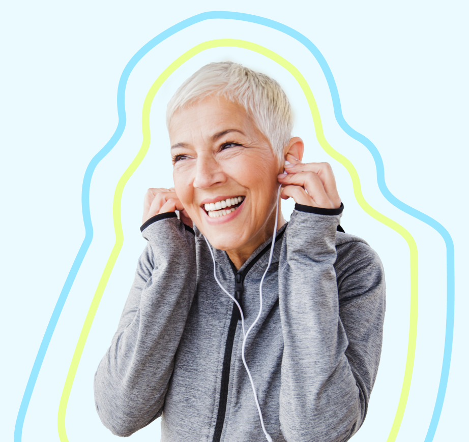 A woman feeling healthy and energized